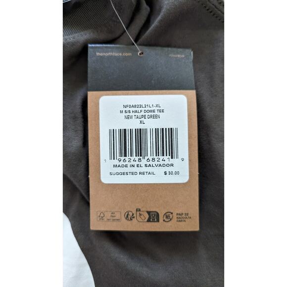 NWT The North Face Short Sleeve Half Dome Tee in New Taupe Green sz XL - Picture 3 of 6
